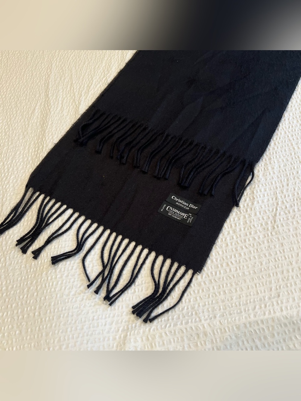 Christian Dior Cashmere black scarf